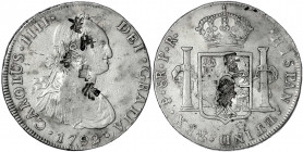 China
"Bang Yang"
Bolivien 8 Reales 1792 Potosi mit zahlreichen chin. Chopmarks. sehr schön. Krause/Mishler 73.