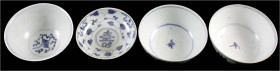 China
Varia
4 Porzellan-Reisschalen, weiß-blau, um 1820. Durchmesser jeweils 14-15 cm. teils etwas bestoßen