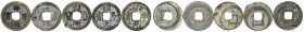China
Lots bis 1949
Nördl. Sungdynastie: 5 versch, Cashmünzen mit auffällig starken Dezentrierungen der Mittelloch-Markierungen. meist sehr schön...