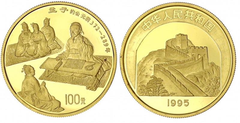 China
Volksrepublik, seit 1949
100 Yuan GOLD 1995 Chinesische Kultur 1. Ausgab...