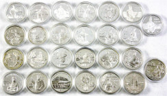 China
Lots der Volksrepublik China
26 verschiedene Silber-Gedenkmünzen zu 5 Yuan: Serie Persönlichkeiten 2 X 1984, 1 X 1985, 2 X 1986, 1987, 2 X 198...