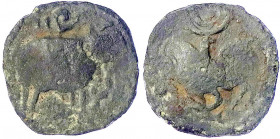 Ceylon
Pallava-Periode, 275-897
Kupfer-Einheit 7./8. Jh. Elefant/Stier. schön, selten