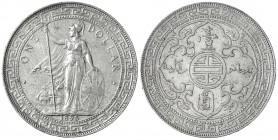 Grossbritannien
Tradedollars
Tradedollar 1898 B. sehr schön/vorzüglich, gereinigt. Krause/Mishler T5.