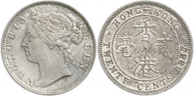 Hongkong
Victoria, 1860-1901
20 Cents 1887. gutes sehr schön. Krause/Mishler 7.