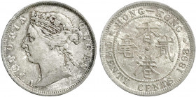 Hongkong
Victoria, 1860-1901
20 Cents 1898. sehr schön. Krause/Mishler 7.