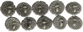 Indien
Lots
10 Drachmen der Rajput-Dynastie (Indo-Sasaniden) um 850-1050. meist sehr schön