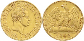 Brandenburg-Preußen
Friedrich Wilhelm IV., 1840-1861
Doppelfriedrichs d´or 1848 A, Berlin. 13,31 g. vorzüglich, kl. Randfehler, schöne Goldtönung. J...
