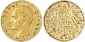 Bayern
Otto, 1886-1913
10 Mark 1898 D. sehr schön/vorzüglich. Jaeger 199.