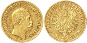 Hessen
Ludwig III., 1848-1877
10 Mark 1875 H. gutes sehr schön. Jaeger 216.