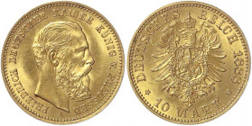 Preußen
Friedrich III., 1888
10 Mark 1888 A. vorzüglich. Jaeger 247.