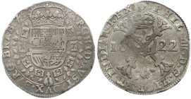 Belgien-Brabant
Philipp IV. von Spanien, 1621-1665
Patagon 1622, Brüssel. sehr schön. Delmonte 295.