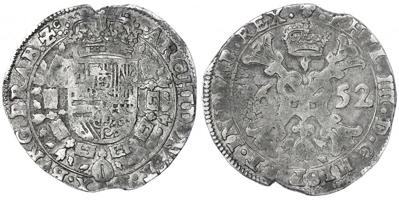 Belgien-Brabant
Philipp IV. von Spanien, 1621-1665
1/2 Patagon 1652, Brüssel. ...