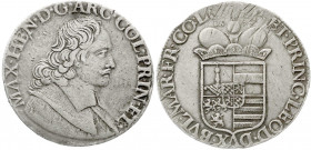 Belgien-Lüttich, Bistum
Maximilian Heinrich v. Bayern, 1650-1688
Patagon 1678. sehr schön, justiert. Delmonte 471.