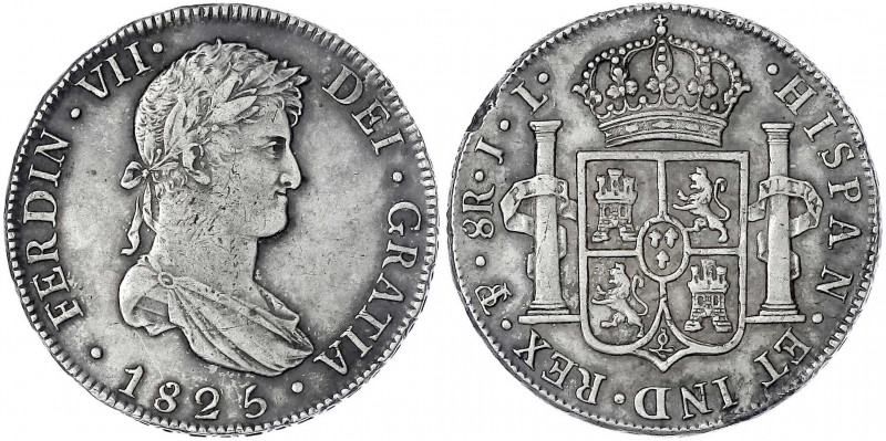 Bolivien
Ferdinand VII., 1808-1825
8 Reales 1825, Potosi JL. sehr schön/vorzüg...