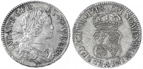 Frankreich
Ludwig XV., 1715-1774
Ecu de France-Navarre 1718 A, Paris. vorzüglich, etwas justiert. Gadoury 318.