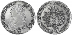 Frankreich
Ludwig XVI., 1774-1793
Ecu aux branches d olivier 1785 L, Bayonne. vorzüglich, etw. berieben. Gadoury 356. Duplessy 1708.