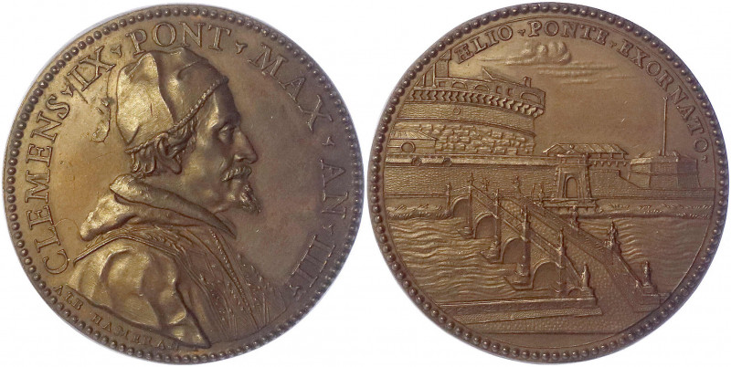 Italien-Kirchenstaat
Clemens IX., 1667-1669
Bronzemedaille Jahr 3 = 1669 von H...