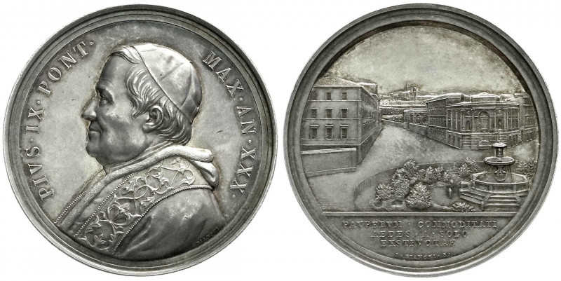 Italien-Kirchenstaat
Pius IX., 1846-1878
Silbermedaille An XXX = 1875, von Bia...