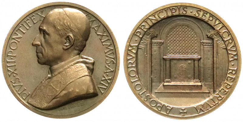 Italien-Kirchenstaat
Pius XII., 1939-1958
Bronzemedaille Jahr XIV 1952/53, v. ...