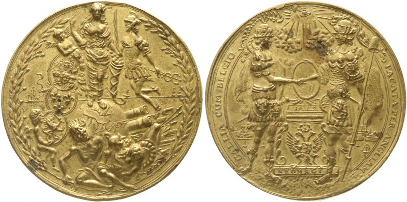 Niederlande-Nijmegen, Stadt
Messing-Gussmedaille 1678 auf den Frieden der Niede...