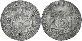 Peru
Ferdinand VI., 1746-1760
8 Reales 1753 LM-MM (!), Lima oder Mexico-City. Kuriose Variante: die beiden M's in LM für Lima haben das O von Mexico...