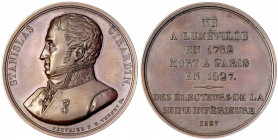 Polen
Stanislaus Leczynski, 1738-1766
Franz. Bronzemedaille 1827 von Peuvrier und Vernet. Auf den Tod seines Patenkindes Cécile Stanislas Xavier de ...