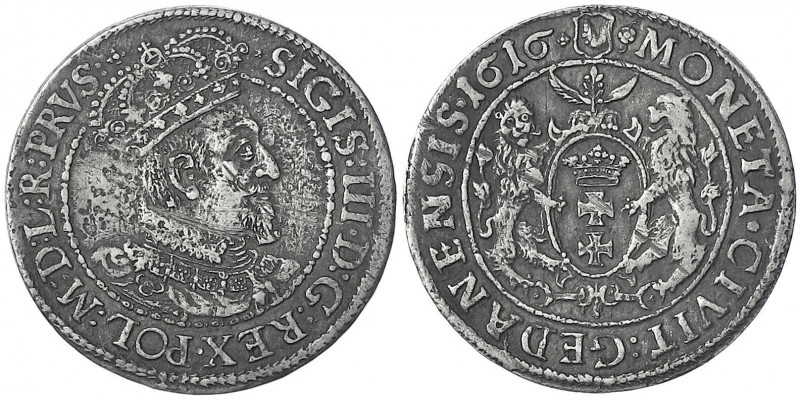 Polen-Danzig
Sigismund III., 1587-1632
Ort 1616. sehr schön, etw. korrodiert. ...