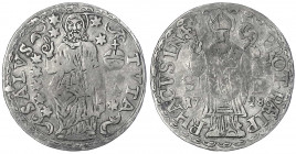 Ragusa (Dubrovnik)
Republik, 1358-1805
Iperpero 1728. fast sehr schön. Mimica 916.