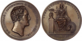 Russland
Nikolaus I., 1825-1855
Bronzemedaille 1826 von Tolstoi. 100-Jahrfeier der Akademie der Wissenschaften in St. Petersburg. 64 mm. vorzüglich,...