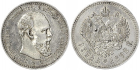 Russland
Alexander III., 1881-1894
Rubel 1892, St. Petersburg. fast vorzüglich, kl. Kratzer. Bitkin 75. Kaim 335.