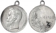 Russland
Nikolaus II., 1894-1917
Tragbare Silbermedaille o.J. (1894) für Eifer. 29 mm; 16,24 g. vorzüglich, Randfehler. Diakov 1133.2.