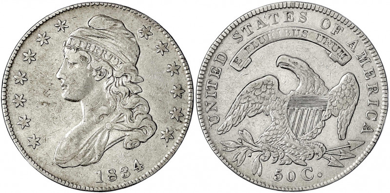 Vereinigte Staaten von Amerika
Unabhängigkeit, seit 1776
50 Cents 1834. sehr s...