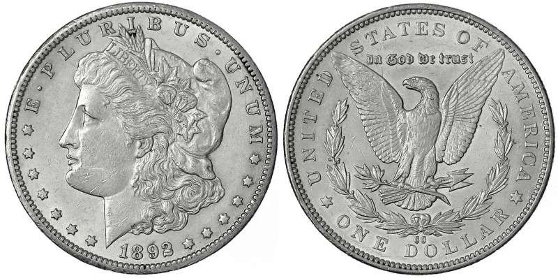 Vereinigte Staaten von Amerika
Unabhängigkeit, seit 1776
Dollar Morgan 1892 CC...