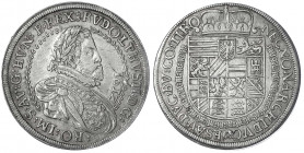 Haus Habsburg
Rudolf II., 1576-1612
Reichstaler 1612, Hall. sehr schön, Kratzer. Davenport. 3010. Voglhuber 96/XV.