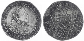 Haus Habsburg
Ferdinand II., 1619-1637
Reichstaler 1632 KB, Kremnitz. 28,55 g. sehr schön, Fundexemplar. Herinek 575. Davenport. 3129.
