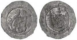 Böhmen
Wladislaw II., 1140-1158-1174
Pfennig o.J. Herzog und Herzogin stehen nebeneinander/dreitürmiges Kastell, darin Rosette. sehr schön, Prägesch...