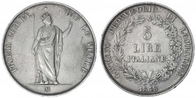 Lombardei und Venetien
Provisorische Revolutionsregierung, 1848
5 Lire 1848 M. sehr schön. Herinek 3. Davenport. 206.