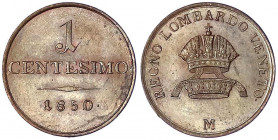 Lombardei und Venetien
Impero Austriaco
1 Centesimo 1850 M. fast Stempelglanz. J. 220.