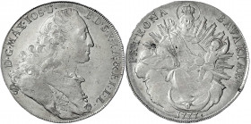 Bayern
Maximilian III. Joseph, 1745-1777
Madonnentaler 1777. fast Stempelglanz, Prachtexemplar, selten in dieser Erhaltung. Hahn 307. Wittelsbach 21...