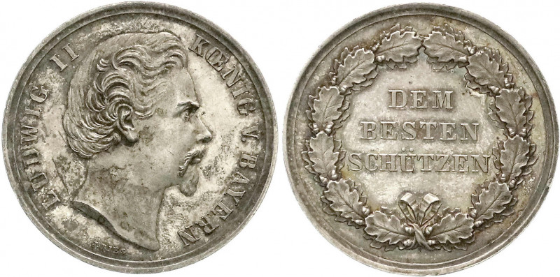 Bayern
Ludwig II., 1864-1886
Silber Schießprämie im Gewicht von 3 Mark für das...