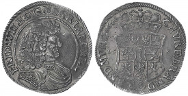 Brandenburg-Preußen
Friedrich Wilhelm, 1640-1688
2/3 Taler 1688 LCS, Berlin. Brb. im deutschen Harnisch im Binnenschnurreif. sehr schön/vorzüglich, ...