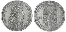 Brandenburg-Preußen
Friedrich III., 1688-1701
2/3 Taler 1690 LCS, Berlin. sehr schön/vorzüglich. v. Schrötter 88.