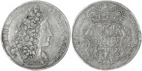 Brandenburg-Preußen
Friedrich III., 1688-1701
2/3 Taler 1698 HFH, Magdeburg. gutes sehr schön, Prüfspur. v. Schrötter 185. Davenport. 275.