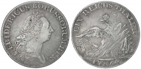 Brandenburg-Preußen
Friedrich II., 1740-1786
Reichstaler 1764 A. Berlin. Rechts 6 Spitzen. schön/sehr schön. Olding 69d. Davenport. 2586.