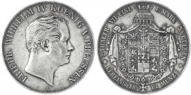 Brandenburg-Preußen
Friedrich Wilhelm IV., 1840-1861
Vereinsdoppeltaler 1842 A. sehr schön. Jaeger 71. Thun 253. AKS 69. Olding 301.