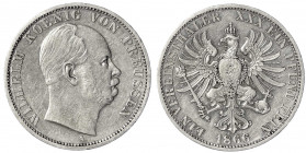 Brandenburg-Preußen
Wilhelm I., 1861-1888
Vereinstaler 1866 A. sehr schön/vorzüglich. Jaeger 96. AKS 99. Olding 405.