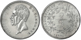 Lauenburg
Friedrich VI. von Dänemark, 1808-1839
2/3 Taler 1830 FF. Auflage nur 4050 Ex. vorzüglich. Jaeger 14. AKS 1.