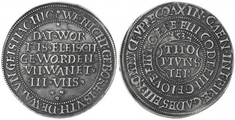 Münster-Stadt
Die Wiedertäufer, 1534-1536
Wiedertäufer-Taler 1534. Verm. Prägu...