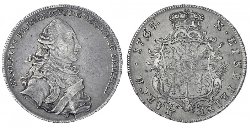 Sachsen-Coburg-Saalfeld
Ernst Friedrich, 1764-1800
Konventionstaler 1765 I.C.K...