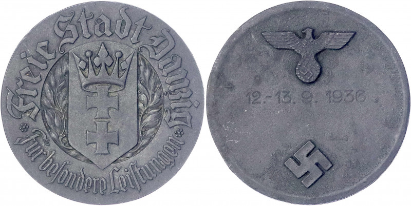 Drittes Reich
Zinkmedaille 1936. Freie Stadt Danzig für besondere Leistungen. 6...